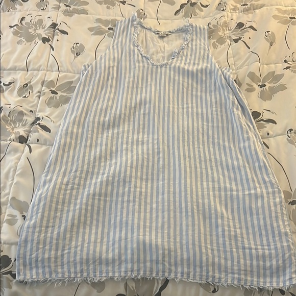 Tommy Bahama Striped linen Sleeveless Shift Dress L - Picture 2 of 4